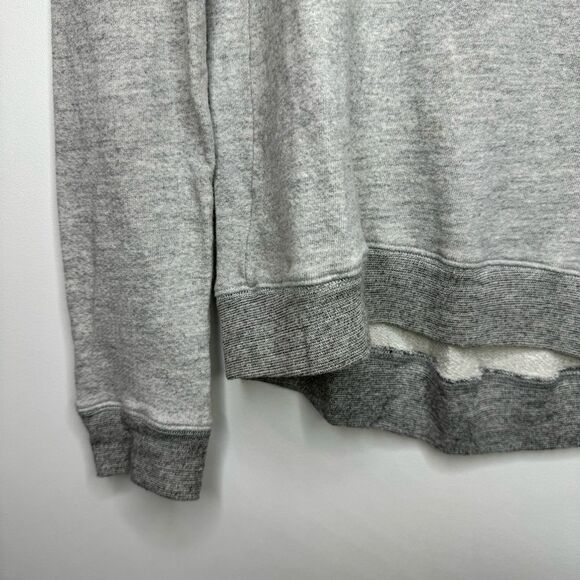 Sundry LOVE Patch Sweatshirt Gray Asymmetrical side zip small Mila Kunis - Picture 4 of 16